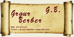 Grgur Berber vizit kartica
